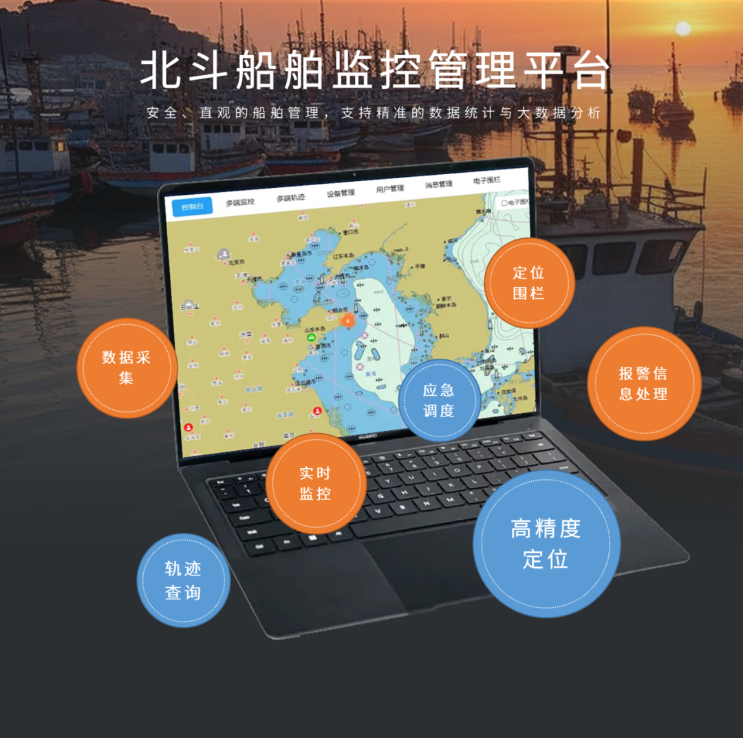 北斗船舶监控管理平台界面